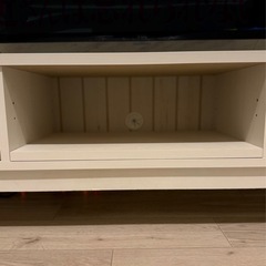 【引取り限定】幅113×奥36　ホワイト系　テレビボードの画像