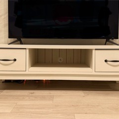 【引取り限定】幅113×奥36　ホワイト系　テレビボードの画像