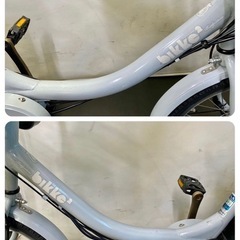 1年保証 送料無料　ブリヂストン　ビッケ　20インチ　水色　電動アシスト自転車　g1215の画像