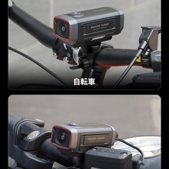 【新品未使用】① バイクドライブレコーダー 200万画素 2K/30fps バイク/自転車両用 最大7.5時間連続使用可能 2.4GWIFI スマホ連携 充電式 122度広角 IP66 常時録画 ループ録画 緊急録画 配線不要 LED信号対策 (32GBカード付き)の画像