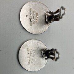 HERMES エルメス セリエボタン イヤリング シルバーカラー ペア 直径2cmの画像