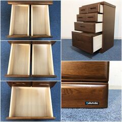4段チェスト 天然木引出し・ウレタン樹脂塗装 マルヨシ民芸家具 MADE IN JAPAN ミニチェスト MARUYOSHI 収納家具完成品 サイドチェストの画像