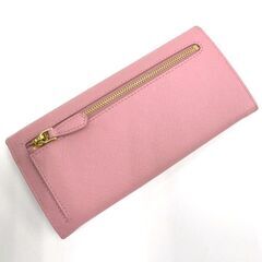 NR83　kt16456tm　【PRADA】パスケース付長財布　サフィアーノレザー　ピンク×ゴールド金具　1MH132の画像