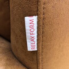 リラックスフォーム RELAXFORM 3人掛けソファ コーデュロイ調 キャメル クッション付 北欧風 おしゃれ リビング用　【糸島市内 送料無料】112901-1-035の画像