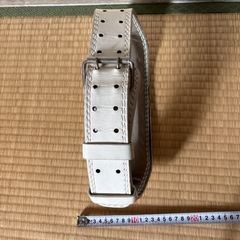 トレーニングベルト 革 パワーベルト レザー 筋トレ ベルト メンズ レディース　白の画像