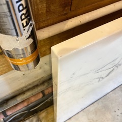 人工大理石　人造大理石　天板　ホワイト　マーブル　カウンター　カフェ　店舗　の画像