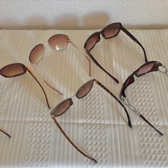 ブラウン系レディース　ファッション　サングラスセット 5点の画像