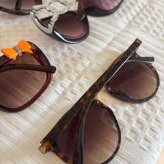 ブラウン系レディース　ファッション　サングラスセット 5点の画像