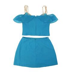 【AngelR / エンジェルアール】バストビジューシースルーレースオフショルダーセパレートタイトミニドレス キャバドレスの画像