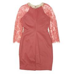 【AngelR / エンジェルアール】デコルテウエストスパンコールビジューロングスリーブミニドレス キャバドレスの画像