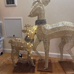 クリスマス トナカイ親子 イルミネーションの画像