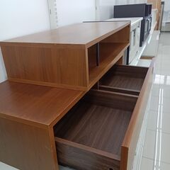 ★リユースのサカイ日立店★HJ8514  TV台 ダークブラウン H42×D40×W91-180 クリーニング済み の画像