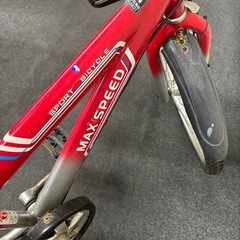 ジャンク　子供用自転車　赤　鍵無しの画像