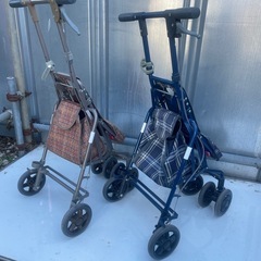 Sunny Walker 自走用車椅子 ネイビー チェック柄の画像