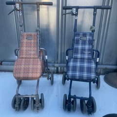 Sunny Walker 自走用車椅子 ネイビー チェック柄