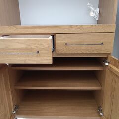 ★リユースのサカイ日立店★HJ8516 株式会社下関ユアサ建材 レンジボード ブラウン H180×D45×W80 クリーニング済み の画像