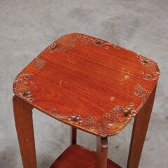≪zyt2619ジ≫ YOSHIKAWA/吉川 飾り台/花台 昭和レトロ/ヴィンテージ家具/葡萄園/アンティーク調/サイドテーブル/中古家具/リユースストレージ仙台 071126-02の画像