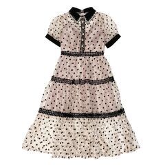 【ROBE de FLEURS / ローブドフルール】ドットチュールｘマキシキャバドレスの画像