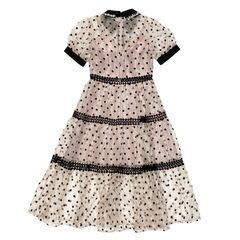 【ROBE de FLEURS / ローブドフルール】ドットチュールｘマキシキャバドレスの画像