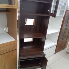 ★リユースのサカイ日立店★HJ8517  レンジボード ダークブラウン H182×D39.5×W57.5 クリーニング済み の画像