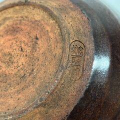 茶道具 淞雨園 建水 茶こぼし 陶器 茶器 幅15cm×奥行15cm×高さ8cmの画像