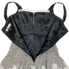 【ROBE de FLEURS / ローブドフルール】ギンガムチェックフレアミニキャバドレスの画像