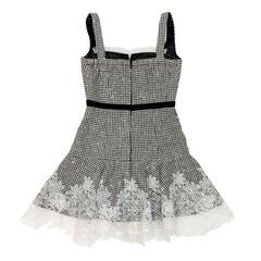 【ROBE de FLEURS / ローブドフルール】ギンガムチェックフレアミニキャバドレスの画像