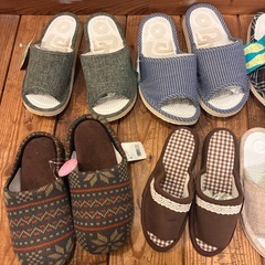 未使用　タグ付き　健康スリッパ　つっかけサンダルなど　11足セット　男性＆女性サイズ混在　健康サンダル　クリスマスギフトの画像