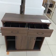 ★リユースのサカイ日立店★HJ8519  食器棚 ダークブラウン H77.5×D31×W79 クリーニング済み の画像