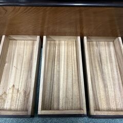 木製 火鉢 長火鉢 茶道具 昭和レトロ アンティーク 引出 幅73cm×奥行41cm×高さ33cmの画像