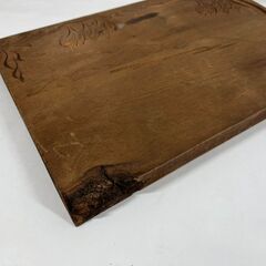 木彫り クマ 熊 鮭 民芸品 インテリア オブジェ 幅40cm×奥行20cm×高さ22cm の画像