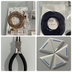 アクセサリー作成キット　ビーズ・工具・収納ケースなど　の画像