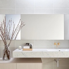 どんな洗面空間にも調和する サイズオーダーミラー pittamirror ピッタミラー の画像