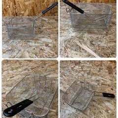 C(7728) ステンレス フライヤー 2個セット 調理器具 厨房用品 飲食店 店舗用 業務用 中古の画像