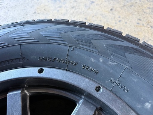 【ハイラックスにて使用】 ヨコハマ アイスガードGO75 265/65R17 4本　7.5J×17インチ　PCD139.7 6H