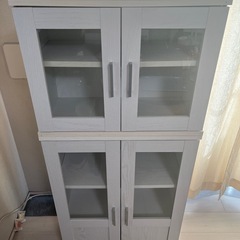 ニトリ　食器棚　マーレ　上下セットの画像