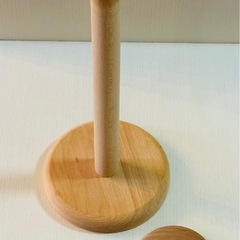 美品【キャトルセゾン】キッチンペーパーホルダー 木製 カントリー ヴィンテージ アンティーク パリ雑貨 ナチュラルの画像
