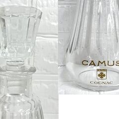 ☆CAMUS カミュ Baccarat バカラ 空きボトル 2点セット バカラクリスタル コニャック デキャンタ クリスタル ガラス 空瓶☆札幌市 白石店 の画像