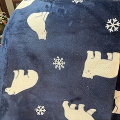 紺、熊柄、カーペットラグ200✖️240の画像