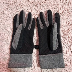 グレー ブラック レディース手袋 約22cm 3日間使用の画像