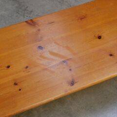 ≪zyt2620ジ≫ カントリー調 コンソールテーブル 幅145cm 引出付 パイン材？ アンティーク調/ナチュラル/かわいい/中古家具/リユースストレージ仙台 071128-08の画像