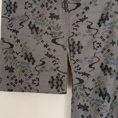 袷の着物 濃紺 紬の画像