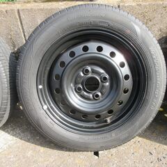 軽自動車用14インチホイールタイヤ付き中古4本組の画像