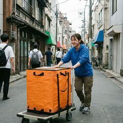 【時給1400円〜】台車で運ぶだけ📦 早く終わっても2時間…