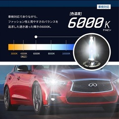 D2S 6000K HIDバルブ 車検対応の画像