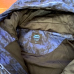 K2 ダウンジャケット 青黒マーブルの画像