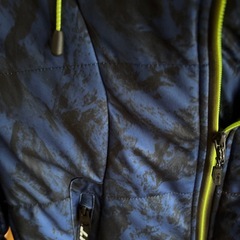 K2 ダウンジャケット 青黒マーブルの画像