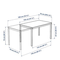 IKEAダイニングテーブルVANGSTAの画像