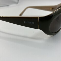 CHANEL シャネル 5017 カーキ ブラウンレンズ サングラス メガネ レディース アイウェア グリーン オーバル型 CHANEL 5017 c.554/21の画像