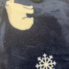 紺、熊柄、カーペットラグ200✖️240の画像